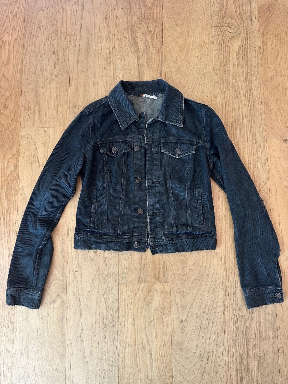 FREE PEOPLE Distressed Denim Jacket